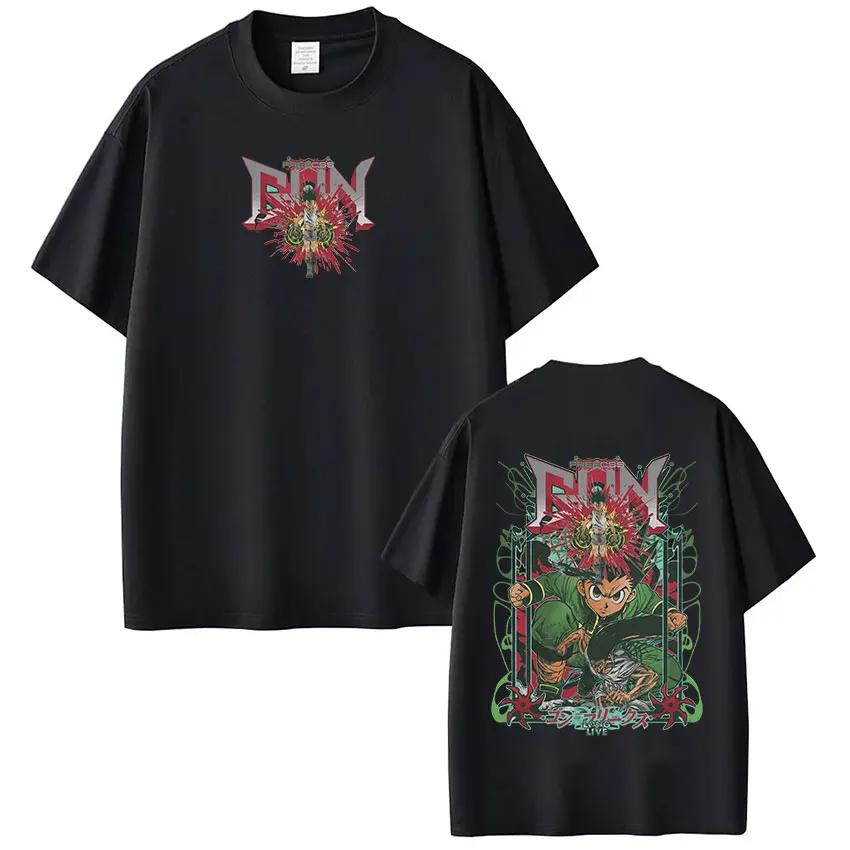 

Anime Hunter X Hunter T Shirt Gon Freecss Manga Graphic Short Sleeve Summer Men Women Cotton Casual Loose T-shirts Streetwear S чёрный