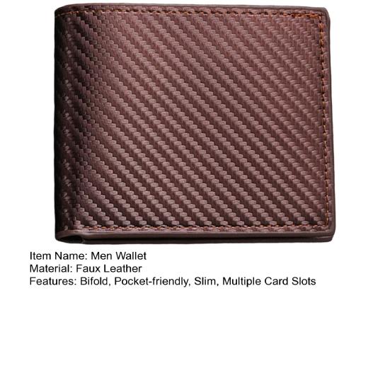 Men Card Wallet Bifold Slim Wallet Minimalist Short Wallet Pocket Card Holder Gift for Father Husband Boyfriend