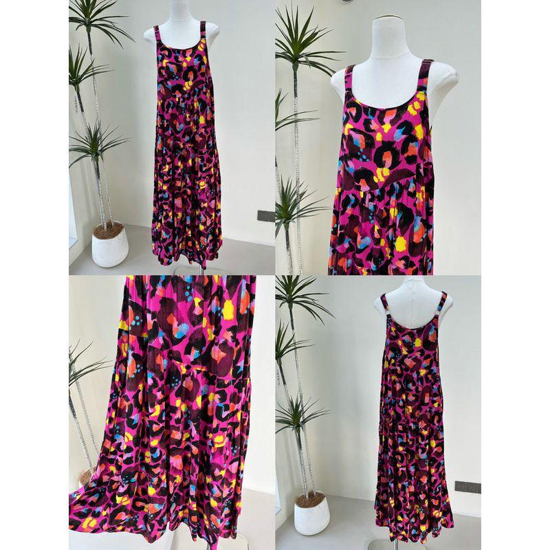 2025 Summer New Niche Australian Single Bourette Vacation Wear Color Floral Skirt Romantic Color Dress