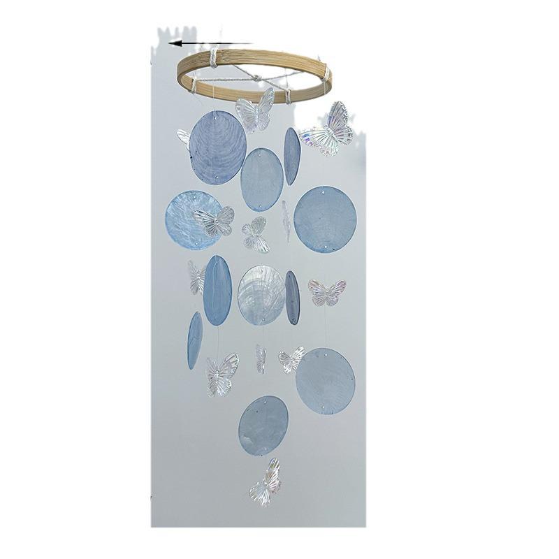 Butterfly Shell Wind Chime DIY Kit - Handmade Hanging Ornament for Wall, Window, or Balcony Decor