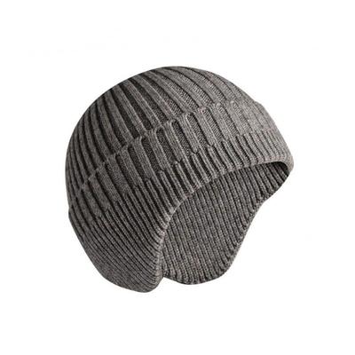 Women's Winter Daily Earflap Gray Beanie Hat