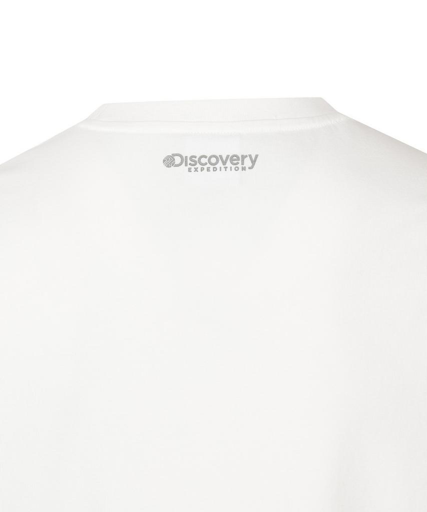 DISCOVERY EXPEDITION Uni Freshvent Map Lettering Short Sleeve T-Shirt (White)