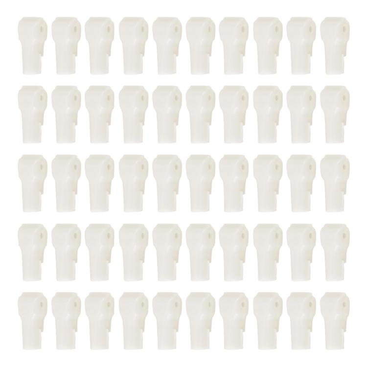 

50Pcs Retail Security Plastic Hook Lock For Clothing Racks Displays And Shelving Unit In Retail Stores Electronics Shop 6 mm белый