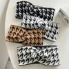 Cross Bow Headband Wide-brimmed Houndstooth Headband Temperament Knitted Headband Autumn/Winter