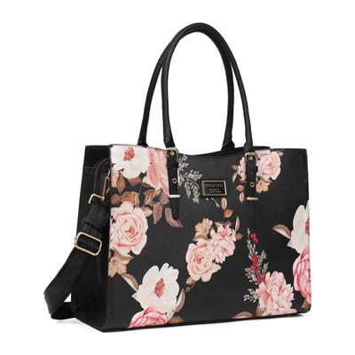 Laptop Tote Bag Compatible with MacBook Pro 16 Inch M4 M3 M2 A2141 Inch Laptop Peony Waterproof Briefcase with Adjustable PU Handle 2024-2021