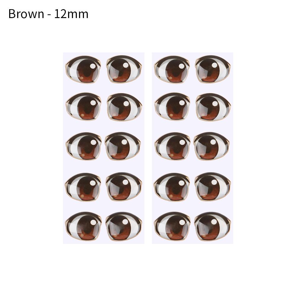 10 Pair Cartoon Crystal Eyes Stickers For Boy Girl Doll Eyes Accessories Anime Figurine Doll Face Organ Paster Eye Chips Paper