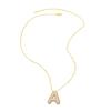Zircon Alphabet Necklace: Elegant Clavicle Chain for Women
