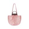 Borsa a shopper Le Pliage Filet 38 Manico Rigido Tessuto a Rete Grande Borsa da donna Rosa 10121HVHP63