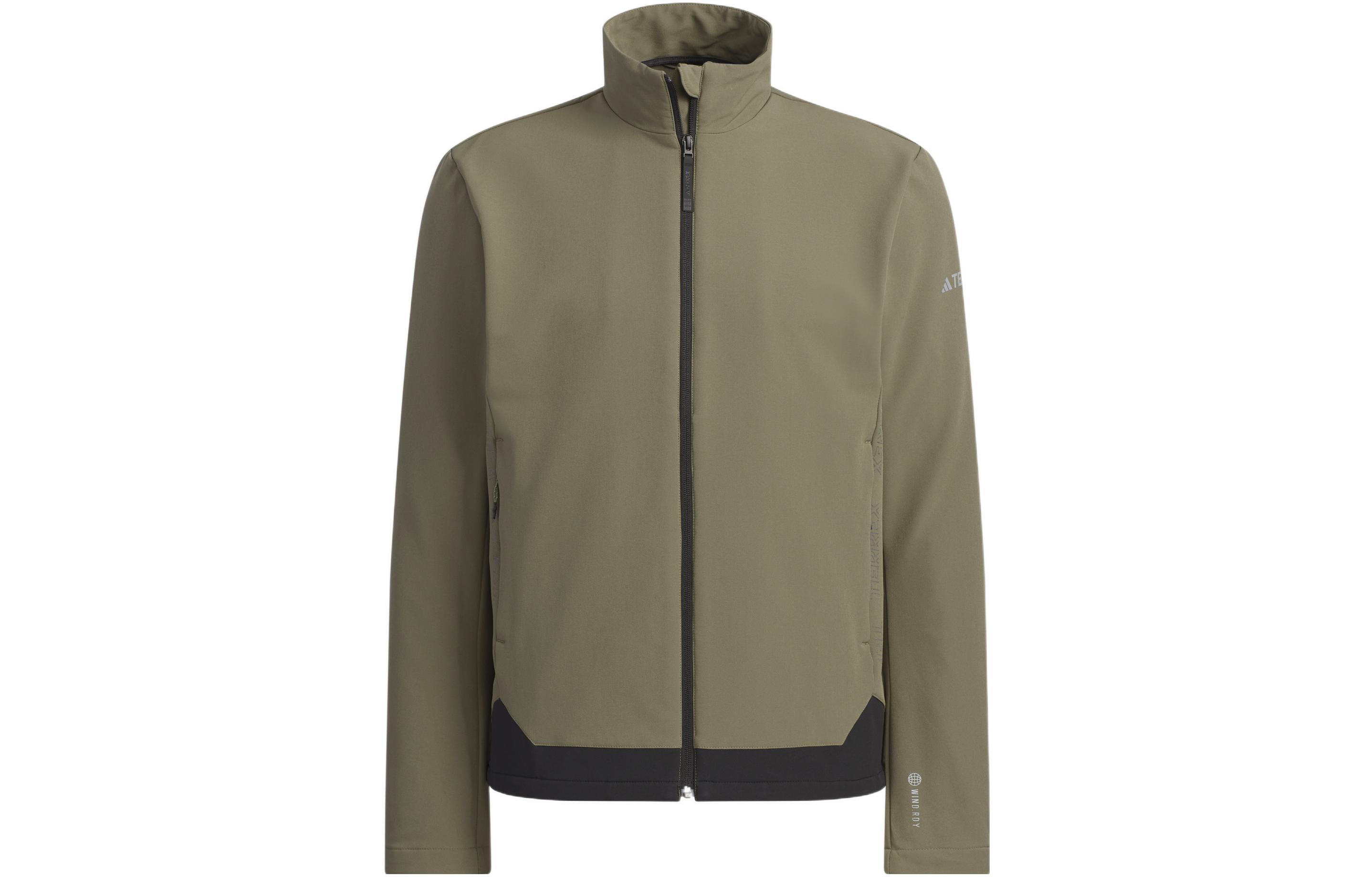 Adidas Jackets Unisex Strata Olive Green Stand Collar Moderate Other HY4701 S