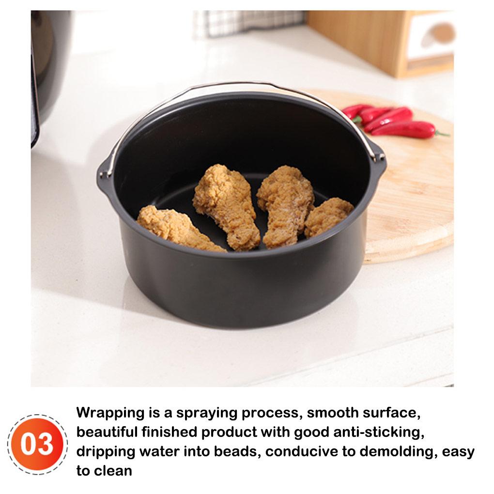 6/7/8palcový kulatý nepřilnavý dortový plech Košík do horkovzdušné fritézy Nerezová uhlíková ocel Odolný proti korozi Pečicí náčiní Pečicí košíky Nástroj na pečivo