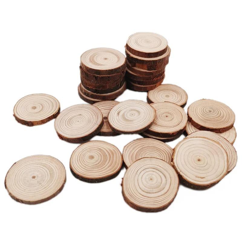 

12pcs 4-5cm Unfinished Natural Wood Slices Wood Craft kit DIY Kids Arts and Crafts Christmas Ornaments Rustic Wedding Decor 4-5cm&5mm