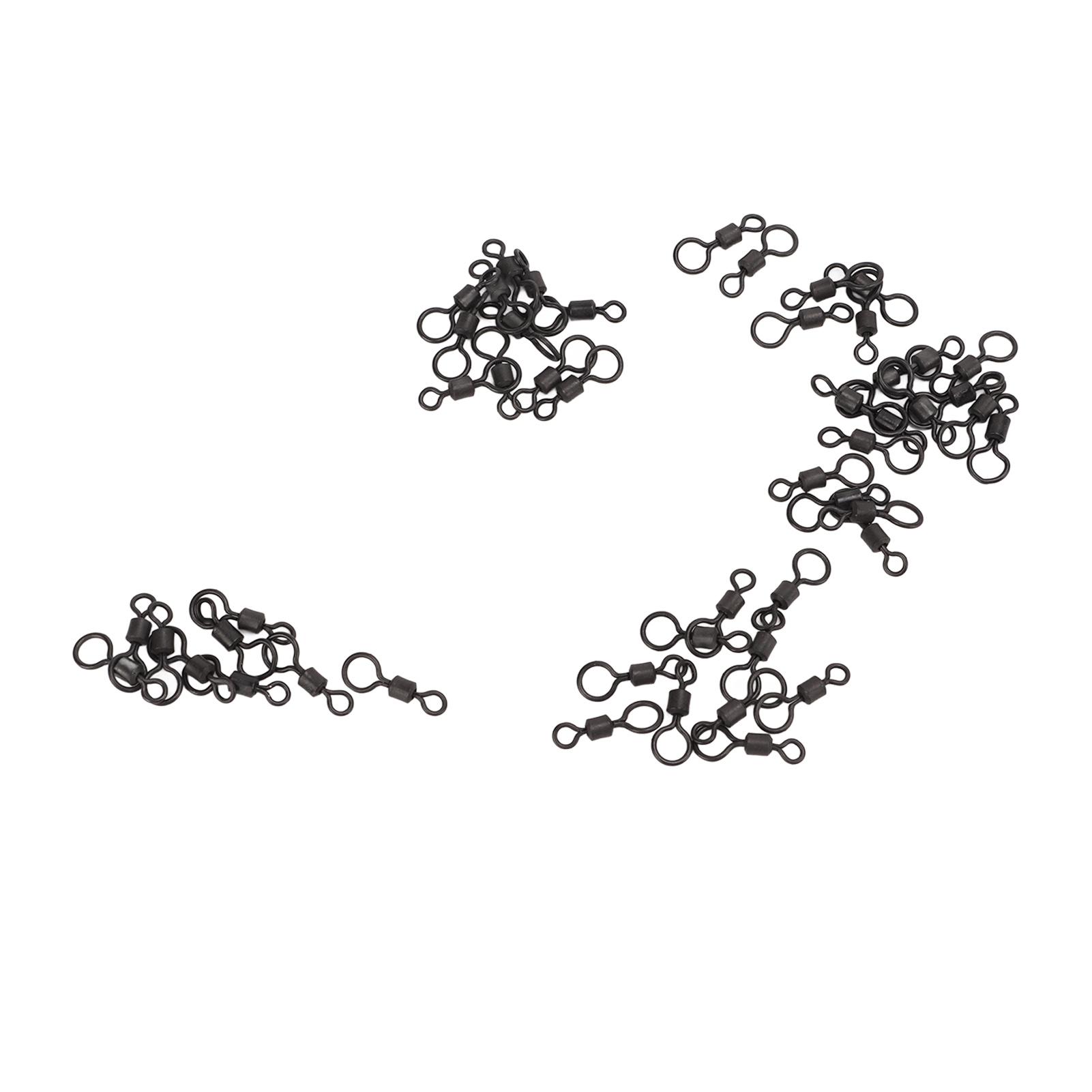 

50pcs Fishing Barrel Bearing Rolling Swivels High Tensile Strength Stainless Steel Swivels