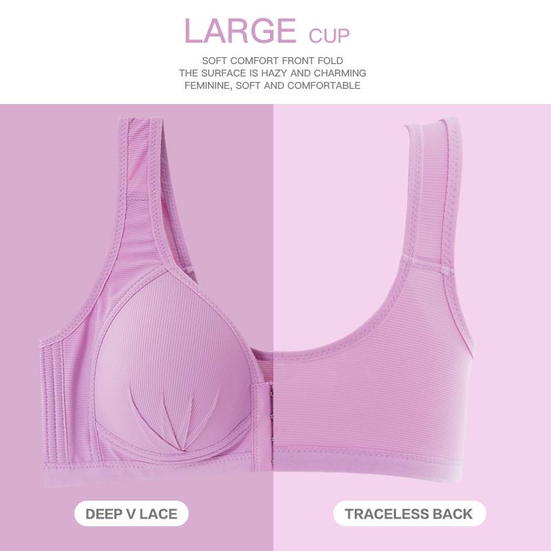 Plus Size Seamless Sexy Open Cup Bra for Maternity Clothes Pregnancy Women Front Closure Breastfeeding Underwear Nursing Bras