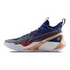 Li Ning Sonic 10 Ultra Iris Fabric TPU Shock Absorption Anti-Slip Wear-Resistant Rebound Mid-Top Basketball Shoes Men sneakers Dark-Blue ABAS145-3
