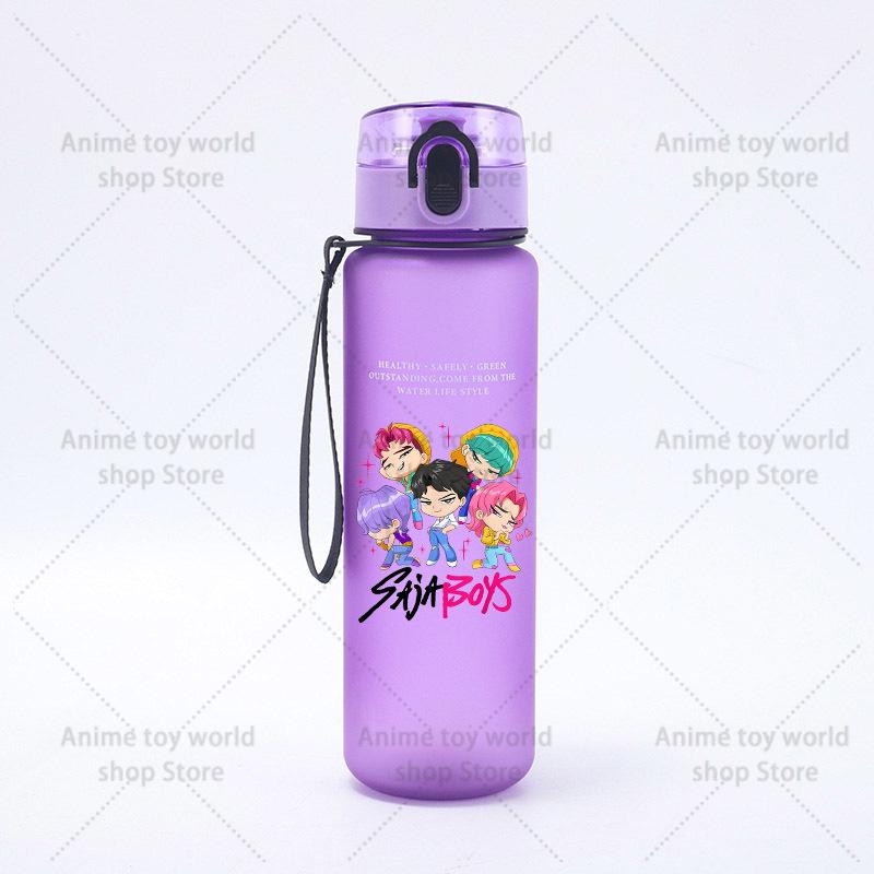 KPop Demons Hunters Large Capacity Sports Water Bottle Motivational Leak Proof Portable Reusable Cups Outdoor Travel Gym Jugs Kid Friendly