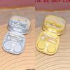 Compact Minimalist Contact Lens Case with Mirror - Leak-proof Storage for Colored Lenses, Ideal for Students