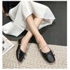 Elegant Minimalist Soft-soled Shoes Retro Temperament Bow Flat Shoes Women Summer New Fashionable Versatile Square Toe Sandals