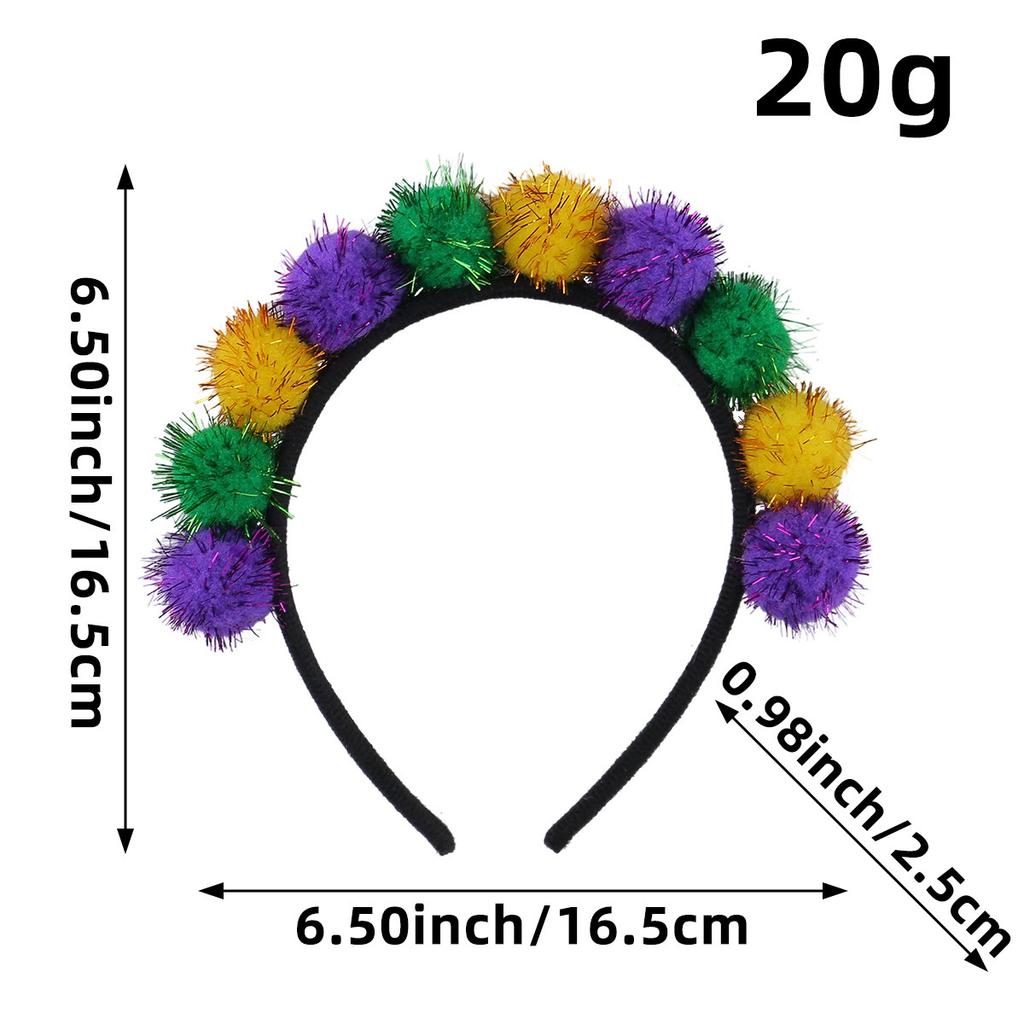 Carnival Colorful Shallots Hairball Headband Headband Holiday Party Dress Up Headband Props Cute Headbuckle Ornament