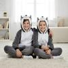 Piżama Onesie Kigurumi Kostium Przebranie Szary Husky Dzieci 95 - 105Cm