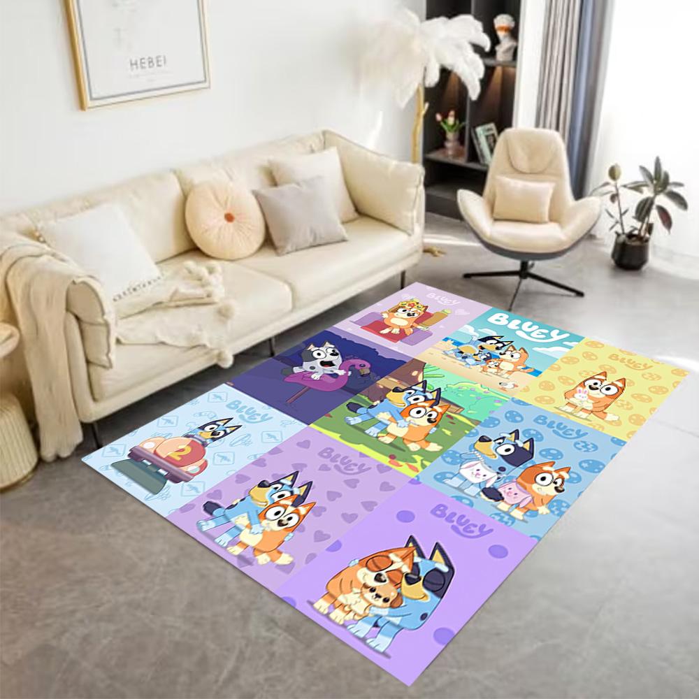 Bluey Bingo's Adventure Area Rug Suitable for Game Room Decorate room Study room Balcony Antislip Carpet Decorate Offices Spiritual Gift