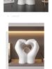 Nordic Minimalist Resin Heart Ornaments for Home Decor