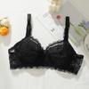 Women's Large Size Underwear Lace Push Up Bra Thin Cotton Cup Underwear