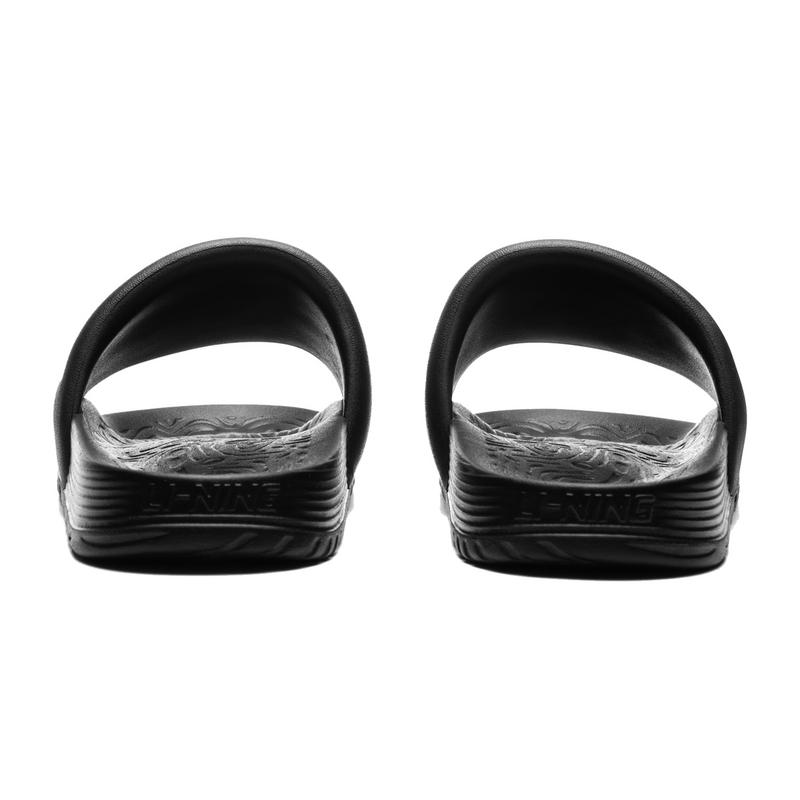 Li Ning Yiran Trendy Slide Sandals Unisex Footwear Black AZSV023-1
