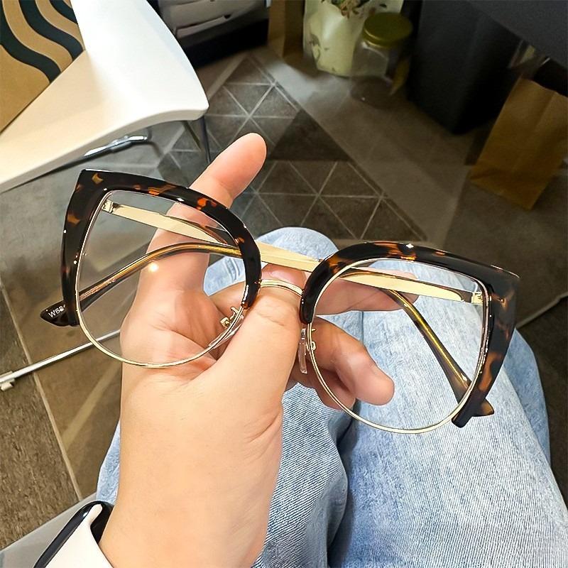New Stylish Cat-Eye Anti-Blue Light Presbyopia Glasses Vintage Metal-Frame High-Definition Reading Eyewear Diopter 0 To +4.0