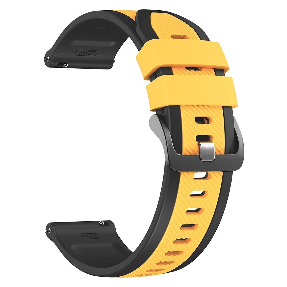 Silikonarmband für Realme Watch S 2 3 Pro 22mm Weiches Smartwatch-Armband Correa für Realme Watch S2 Zweifarbig Damen Herren Uhrenarmbänder