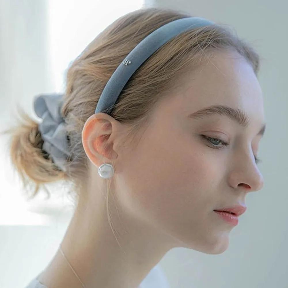 Slim Velvet Hairband JP-21-028HB beige