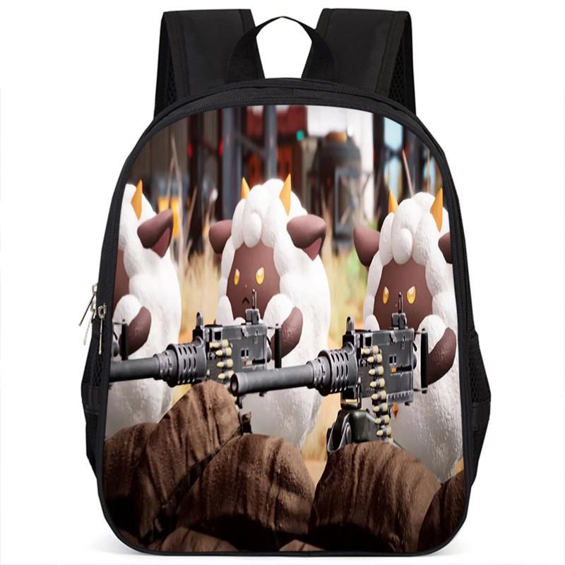 Spacious Palworld Student Backpack For School 15 Inch Large Capacity Polyester Bag