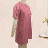 Damenkleid, Rundhalsausschnitt, kurze Ärmel, Brusttasche, Vintage-Stil, Übergröße, kurzes Kleid im Used-Look, einfarbig, Pullover, lässig, für den Alltag, Minikleid