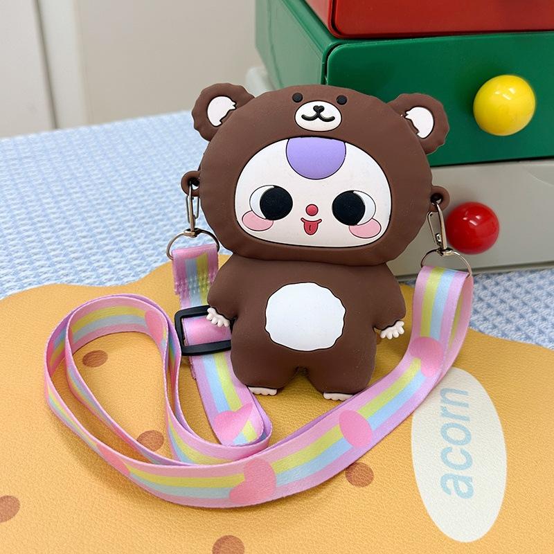 Nuova borsa in silicone cartone animato carina carina carina borsa mini portaoggetti per bambini borsa portamonete borsa a tracolla versatile per bambina che esce