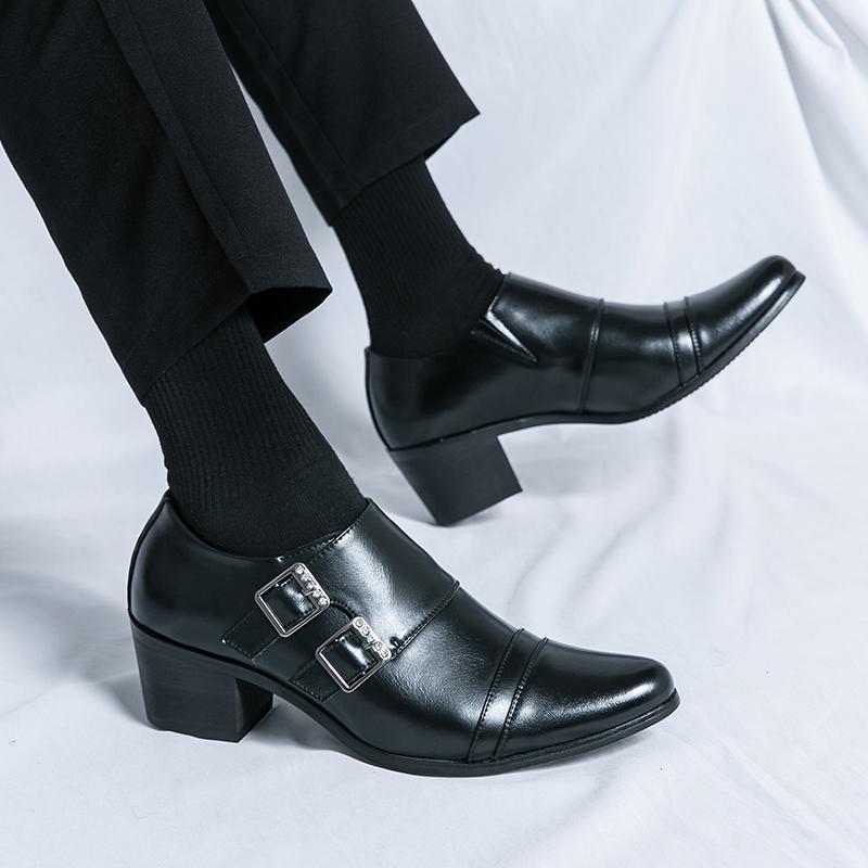 Classic Men Shoes for Wedding 2025 New Men's Pointed Toe Loafers Leather Slip-On Dress Shoes for Business Casual Business Shoes