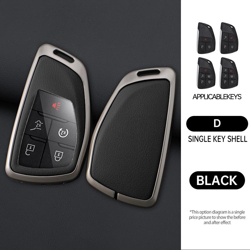 Alloy 3/4/5/6 Buttons Auto Key Fob Case Cover Fit For Chevrolet Tahoe Suburban Fit For Gmc Yukon Fit For Buick Envision S Plus Avenir -