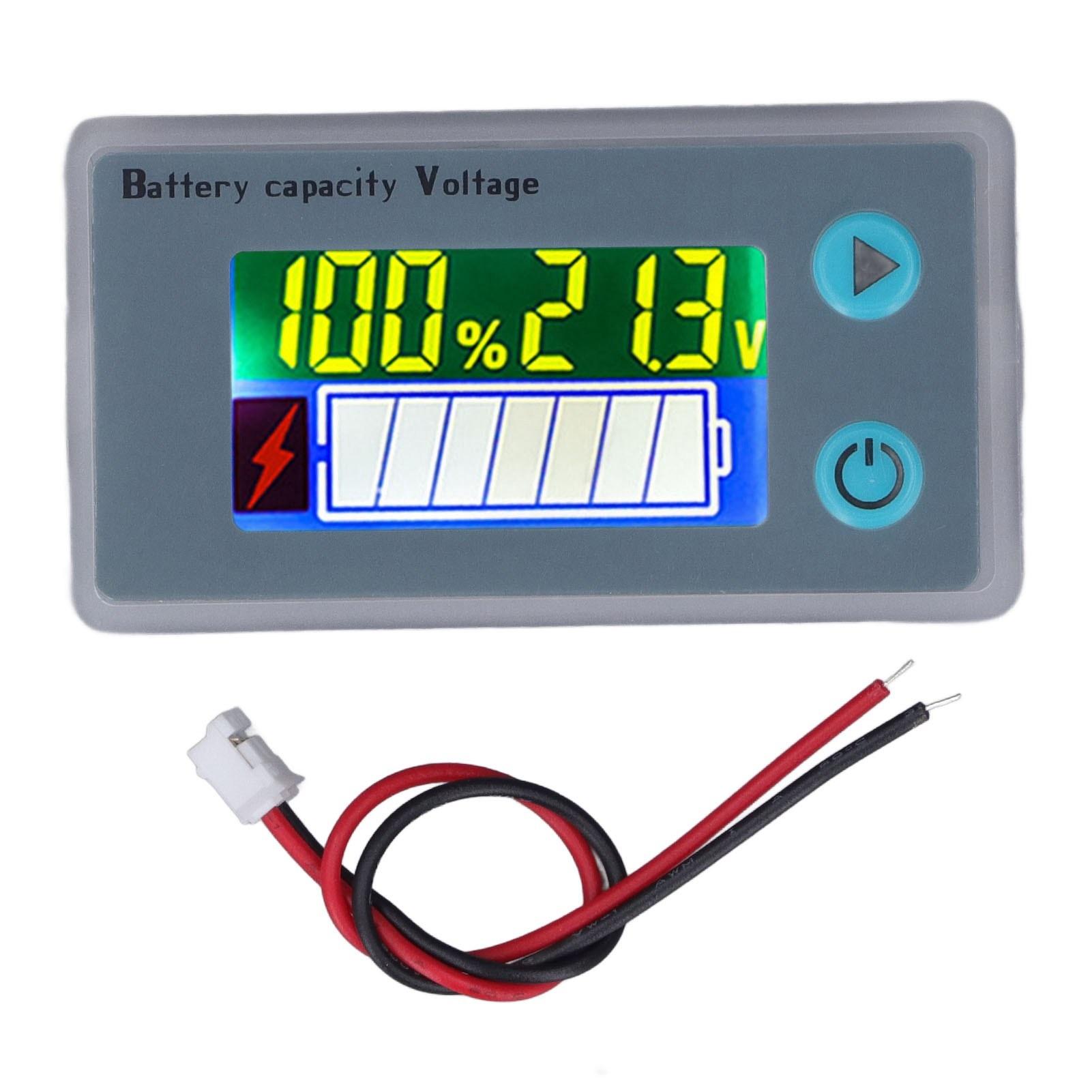 Battery Capacity Voltage Tester LCD Digital Display Battery Power Indicator for Lithium Iron Acidic Batteries 10‑100V