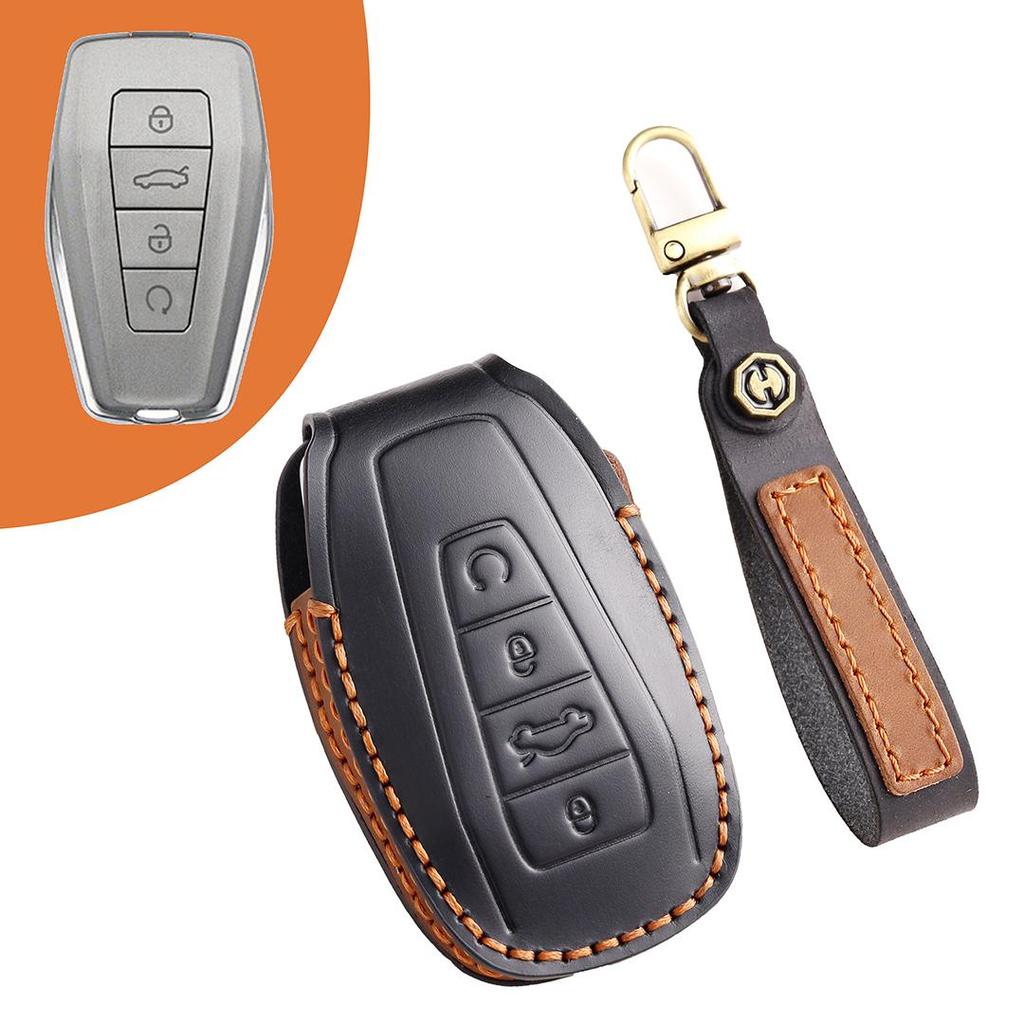 Suitable for Geely Binyu  Handmade Cowhide High-End Car Key Cover