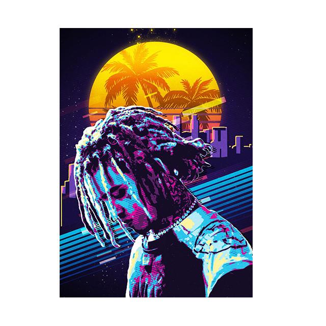 Berühmte Rapper Star Sänger Kunst Malerei Wand Leinwand Poster und Drucke Moderne Figur Porträt Bilder für Wohnzimmer Wohnkultur