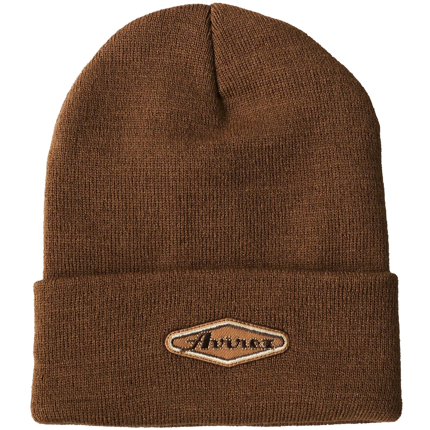 

AVIREX MILITARY Knit Cap Logo Patch Knit Hat Military Tag Watch Cap Hat Men s Unisex Beanie Plain AVIREX (JP, Alphabet, Free Size, (01) Brown)
