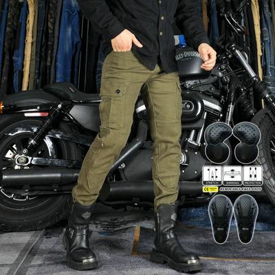 VOLERO+VOLERO+Jezdecké kalhoty na motorku Pánské+Retro Volný čas Motocykl Dojíždění Nohy Kravata Pracovní Wear Kalhoty Anti Drop
