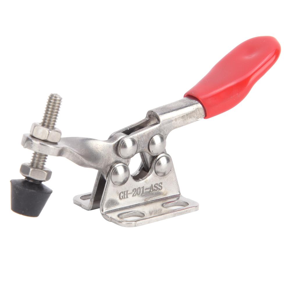 2Pcs Toggle Clamp 304 Stainless Steel Quick Welding Fixture Hand Tool 27KG GH201ASS