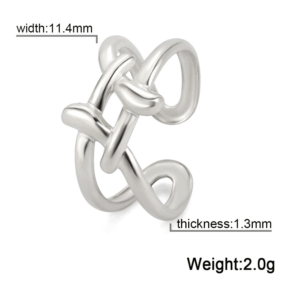 COOLTIME Women Ring Stainless Steel Adjustable Gold Color Finger Rings Mother Day Wedding Jewelry Gift 2025