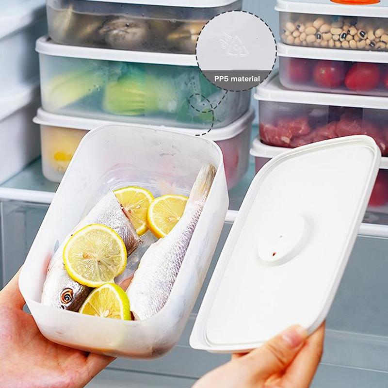 1 Stück 680 ml Tragbare Kühlschrank-Lebensmittelaufbewahrungsboxen für Fleisch & Obst Frischeerhaltung Wesentliches Küchenwerkzeug zum Unterverpacken