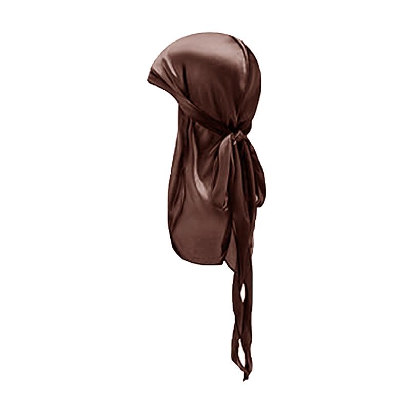 Silky Durag For Kids Boys Adult Long Tailed Pirate Hat Hip-Hop Bandanas Doo Rag Turban Waves Cap Headwear Pre-Tied Headwrap