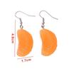 Boucles d'oreilles pendantes Orange pour femmes, 1 paire, Design Simple, doux, drôle, fruits pelés, goutte d'eau, bijoux de fête, vente en gros