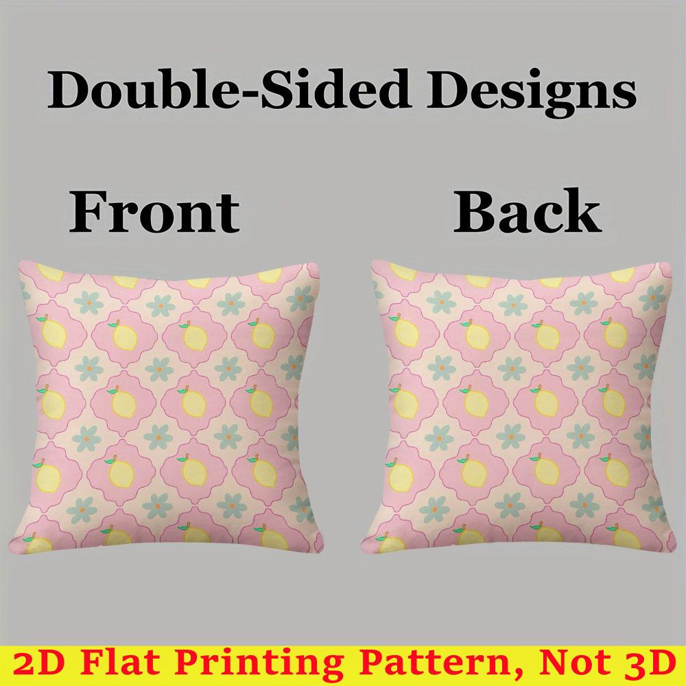 Lemon Bloom square Jacquard Pillow Cover for Sofa Office Waist Cushion Cover Home Decorative Pillowcase