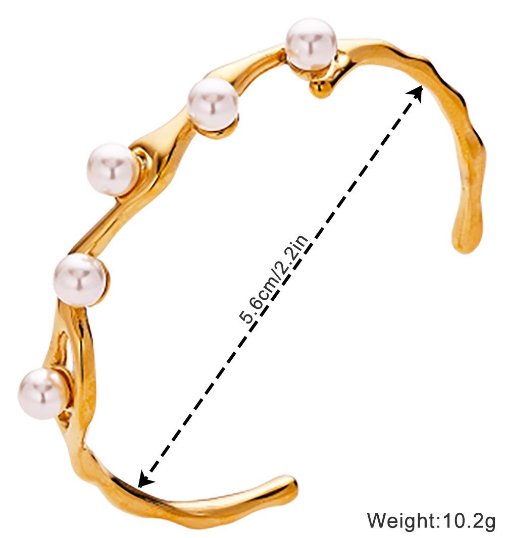 Cross INS Style 18K Gold Plated Stainless Steel Retro Bracelet for Women