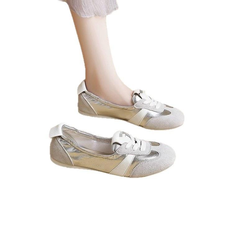 French ballet training shoes flat spring new lace-up breathable single shoes