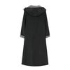 Hooded Double-Sided Long Wool Coat Bathrobe with Tie Waist - Autumn/Winter Korean Fashion Women's Outerwear
