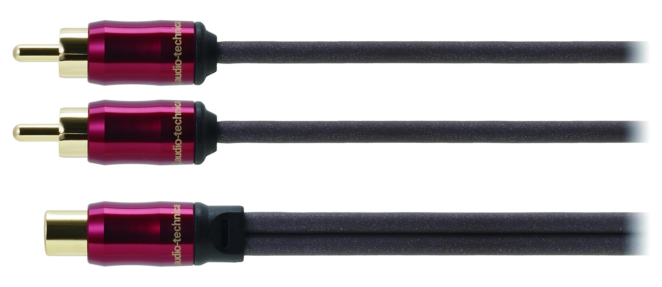 

Audio Technica Hybrid Audio Cable Y Type 2 Male 2 Female 1 RCA Heat Resistant Noise Resistant Car Small Plug AT-RS240P2 PC-Triple C+OFC 0.3m коричневий
